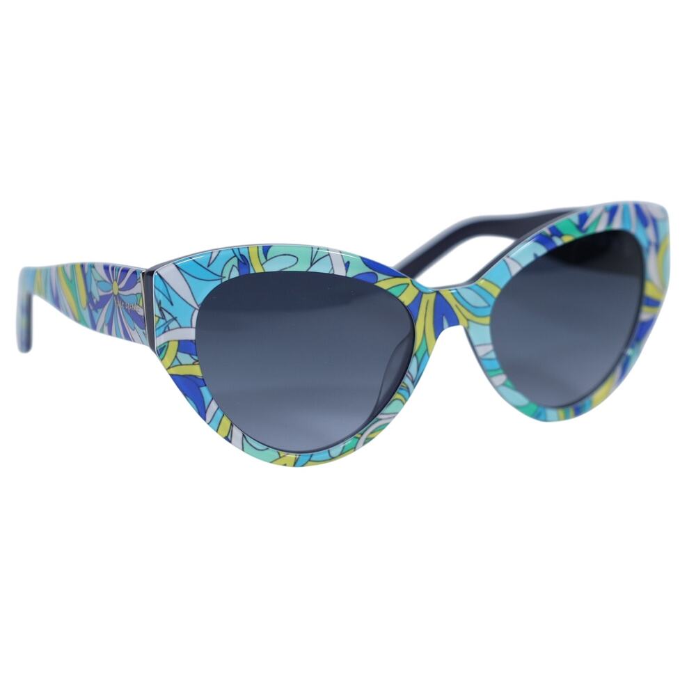 Kate Spade PAISLEIGH Floral Cat Eye Sunglasses - Blue Flower Print - NWT - Picture 5 of 12
